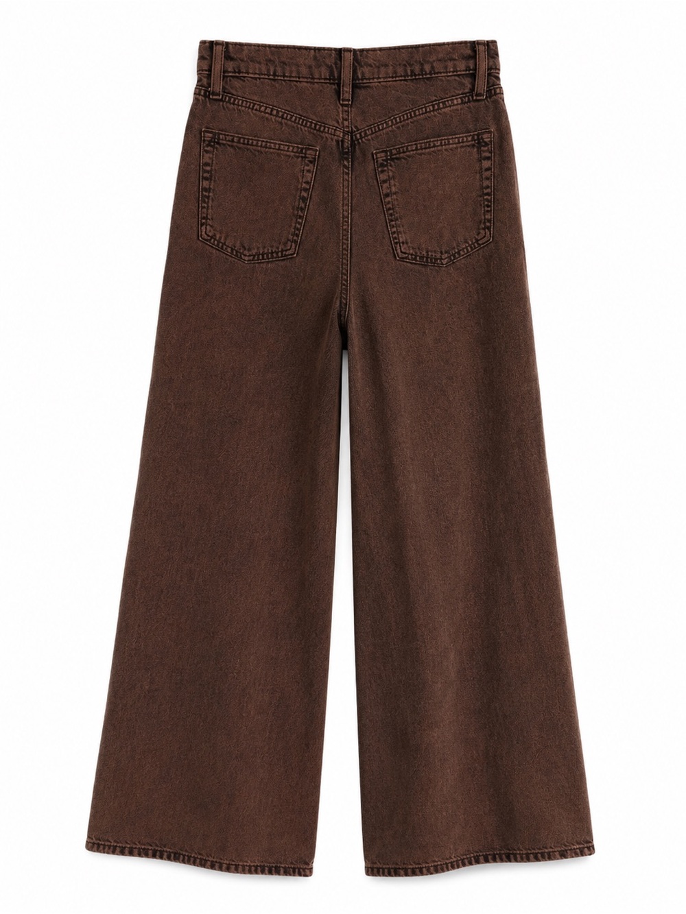 GAP Baggy Mid Rise Wide Leg Jeans Brown Copper Wash 27 Tall NWT - Picture 3 of 14